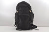 Authentic PRADA Vintage Nylon Tessuto Leather Drawstring Backpack Black 2062J