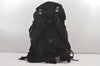 Authentic PRADA Vintage Nylon Tessuto Leather Drawstring Backpack Black 2062J