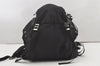 Authentic PRADA Vintage Nylon Tessuto Leather Drawstring Backpack Black 2062J