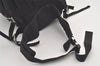 Authentic PRADA Vintage Nylon Tessuto Leather Drawstring Backpack Black 2062J