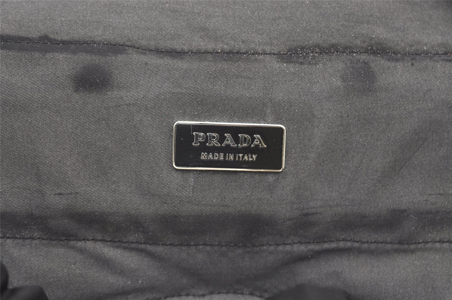 Authentic PRADA Vintage Nylon Tessuto Leather Drawstring Backpack Black 2062J