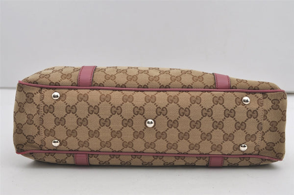 Authentic GUCCI Twins Shoulder Tote Bag GG Canvas Leather 232957 Brown 2063J