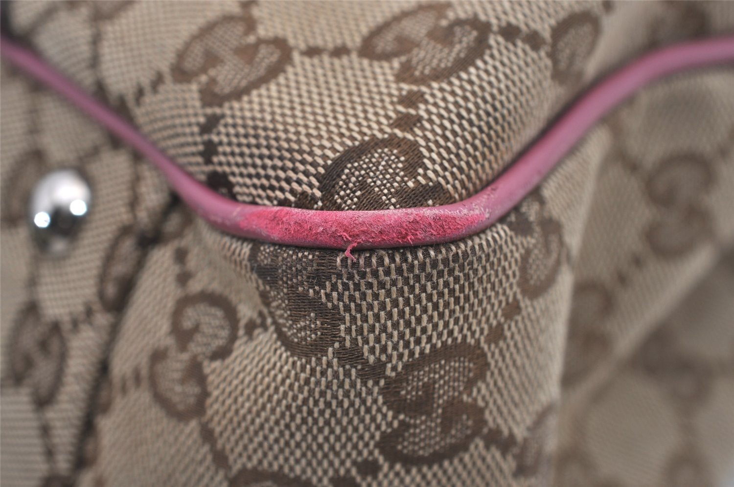 Authentic GUCCI Twins Shoulder Tote Bag GG Canvas Leather 232957 Brown 2063J