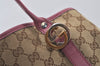 Authentic GUCCI Twins Shoulder Tote Bag GG Canvas Leather 232957 Brown 2063J