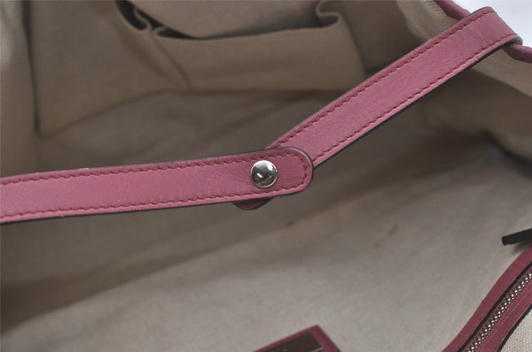 Authentic GUCCI Twins Shoulder Tote Bag GG Canvas Leather 232957 Brown 2063J