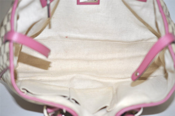 Authentic GUCCI Twins Shoulder Tote Bag GG Canvas Leather 232957 Brown 2063J