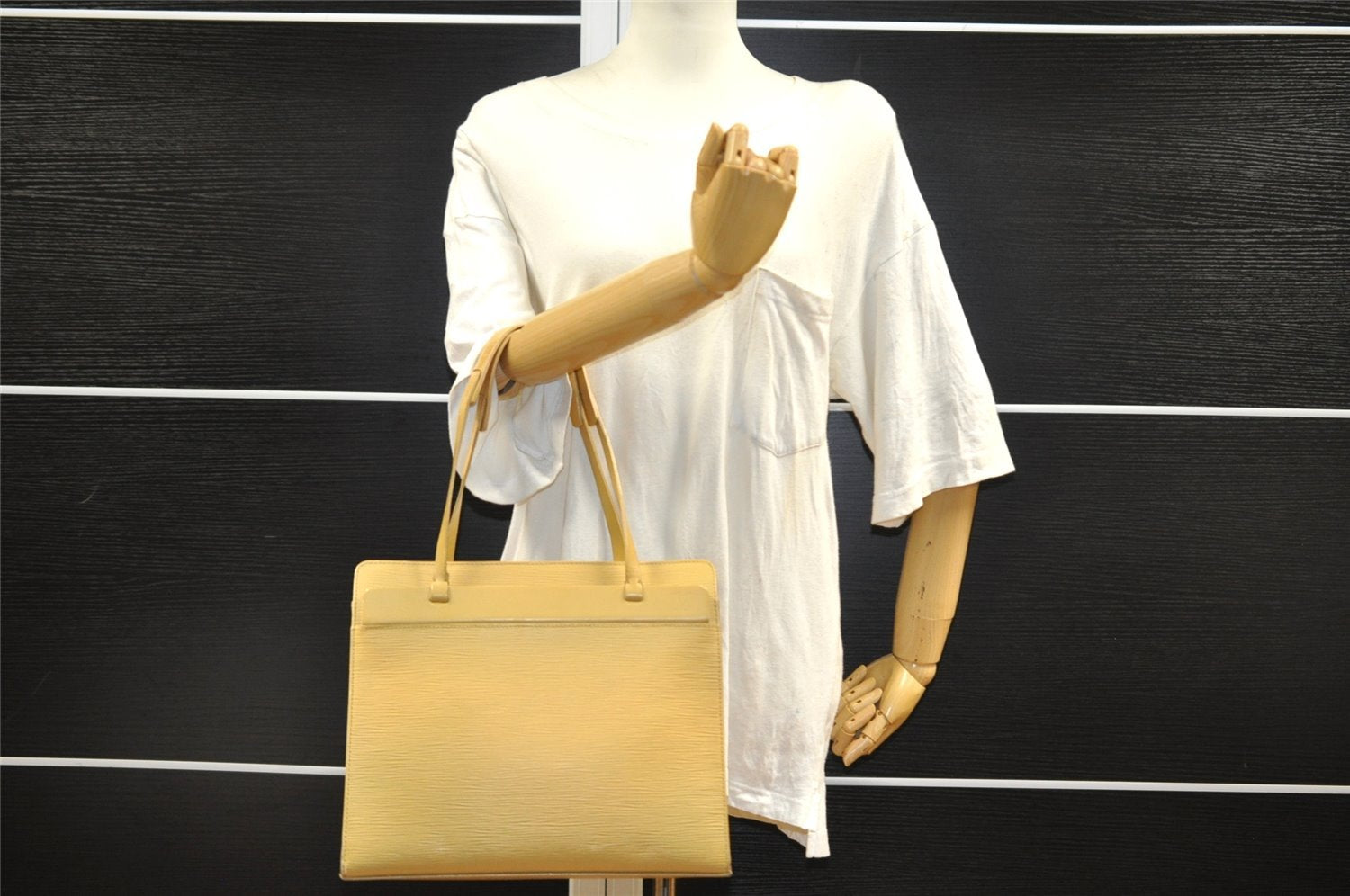 Authentic Louis Vuitton Epi Croisette PM Tote Bag Yellow M5249A LV 2064I