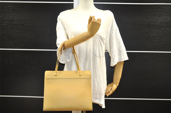 Authentic Louis Vuitton Epi Croisette PM Tote Bag Yellow M5249A LV 2064I