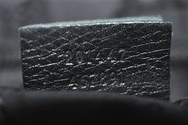 Authentic GUCCI Guccissima GG Leather Shoulder Cross Body Bag 201447 Black 2067I