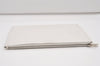 Authentic SAINT LAURENT Clutch Hand Bag Purse Leather White TGR397294 YSL 2068J