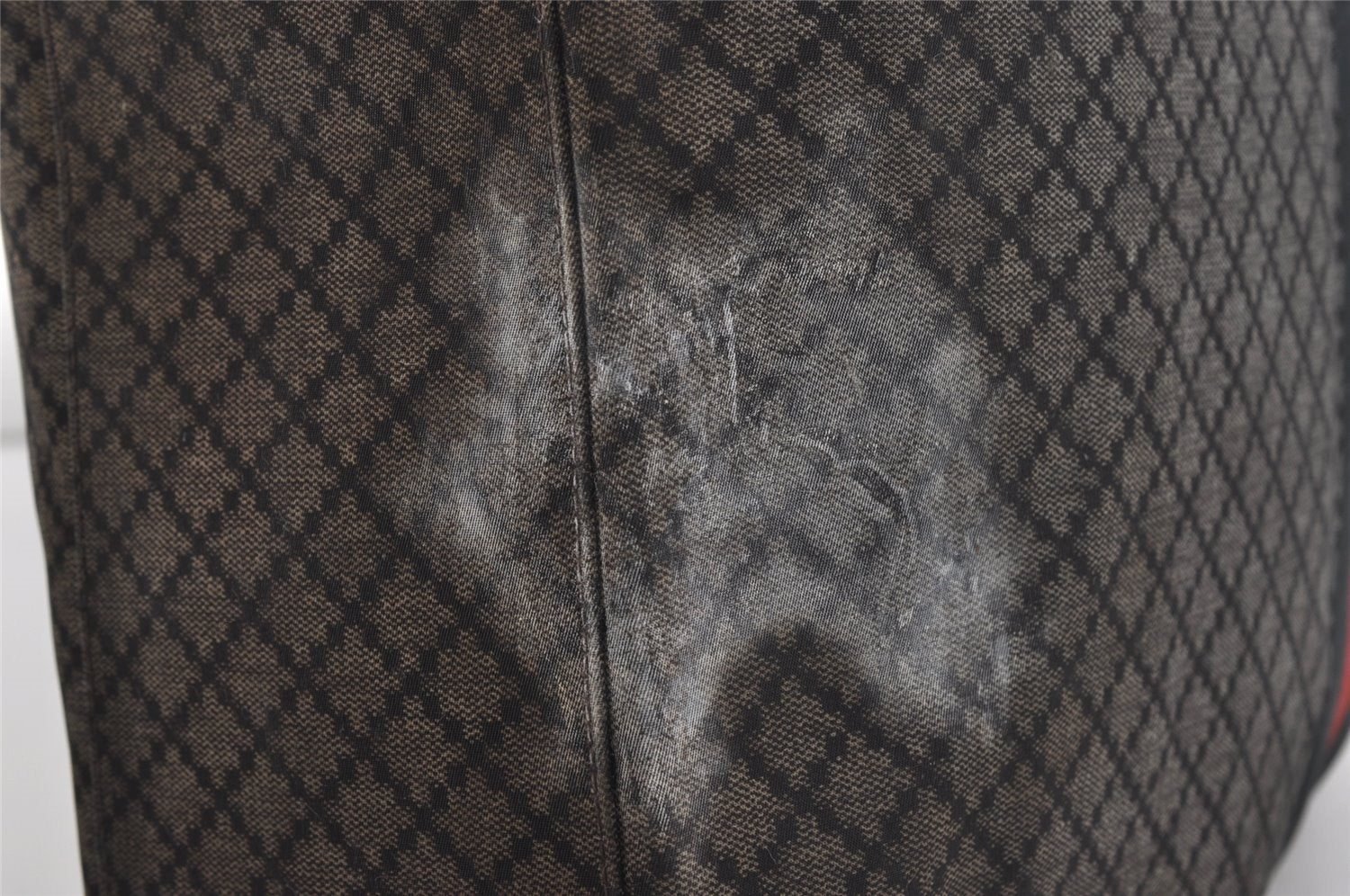 Authentic GUCCI Vintage Diamante Hand Tote Bag Nylon Leather 268112 Brown 2069I