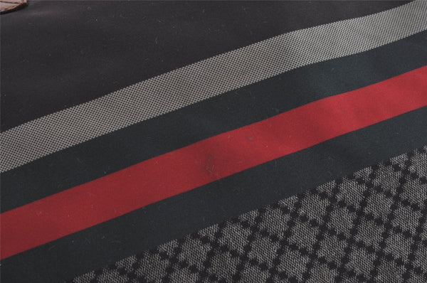 Authentic GUCCI Vintage Diamante Hand Tote Bag Nylon Leather 268112 Brown 2069I