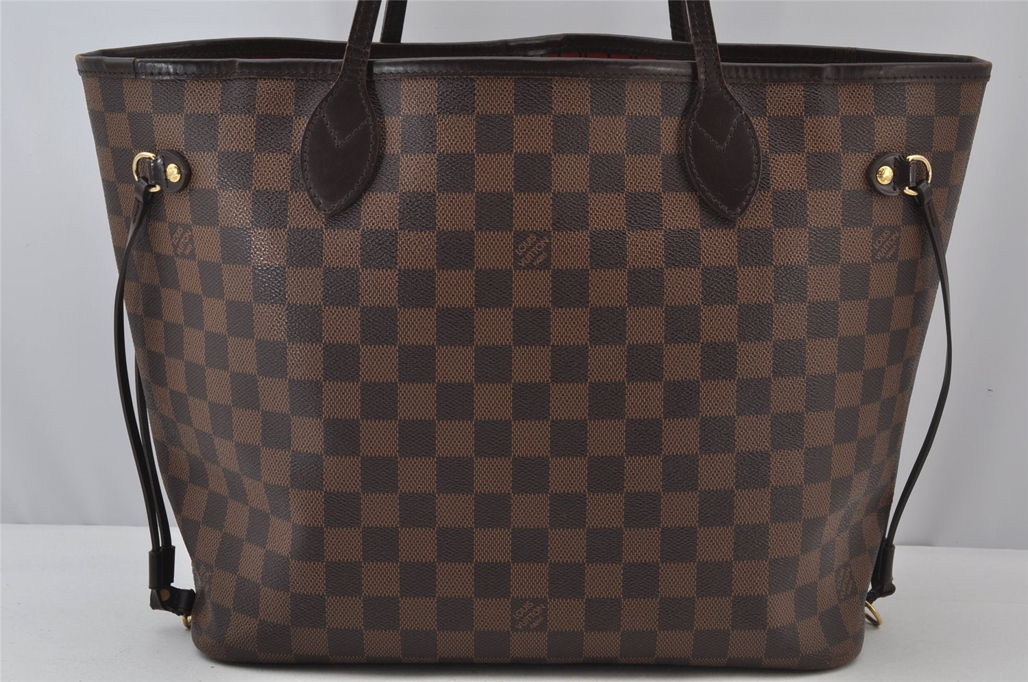 Authentic Louis Vuitton Damier Neverfull MM Shoulder Tote Bag N51105 LV 2069J