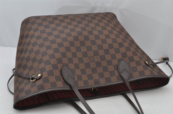 Authentic Louis Vuitton Damier Neverfull MM Shoulder Tote Bag N51105 LV 2069J