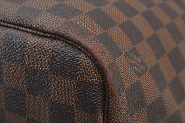 Authentic Louis Vuitton Damier Neverfull MM Shoulder Tote Bag N51105 LV 2069J