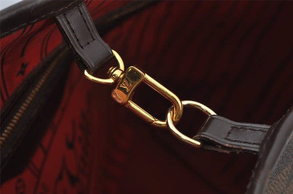Authentic Louis Vuitton Damier Neverfull MM Shoulder Tote Bag N51105 LV 2069J