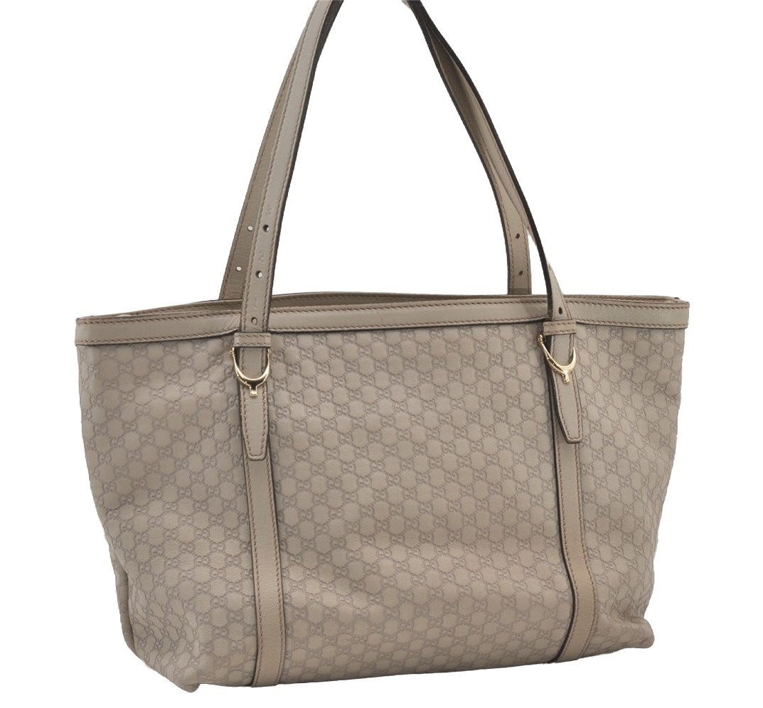 Authentic GUCCI Micro Guccissima GG Leather Shoulder Hand Bag 336776 White 2070J