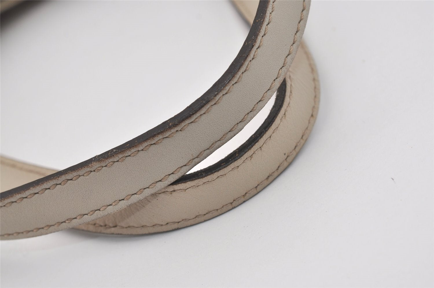 Authentic GUCCI Micro Guccissima GG Leather Shoulder Hand Bag 336776 White 2070J