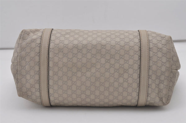 Authentic GUCCI Micro Guccissima GG Leather Shoulder Hand Bag 336776 White 2070J