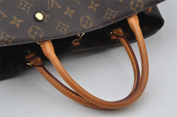 Authentic Louis Vuitton Monogram Montaigne GM 2Way Hand Bag M41067 LV 2071J