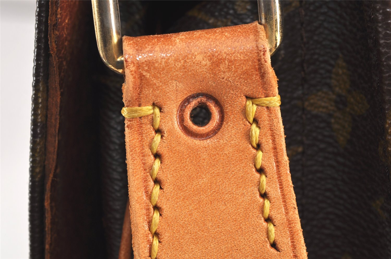 Authentic Louis Vuitton Monogram Cartouchiere GM Shoulder Bag Old Model 2071K