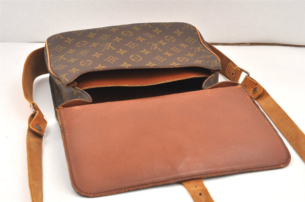 Authentic Louis Vuitton Monogram Cartouchiere GM Shoulder Bag Old Model 2071K
