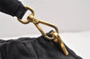 Authentic PRADA Leather Stripes 2Way Shoulder Bag Purse BN1682 Black 2072K