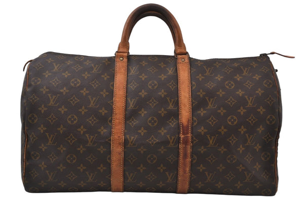 Authentic Louis Vuitton Monogram Keepall 50 Travel Boston Bag Old Model LV 2073I