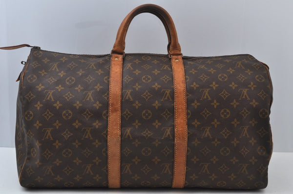 Authentic Louis Vuitton Monogram Keepall 50 Travel Boston Bag Old Model LV 2073I