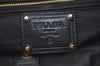 Authentic PRADA Frill Nylon Tessuto Enamel Tote Hand Bag Pures Black 2074J