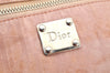 Authentic Christian Dior Trotter Vanity Bag Pouch Canvas Leather Pink Junk 2074K