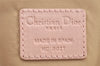 Authentic Christian Dior Trotter Vanity Bag Pouch Canvas Leather Pink Junk 2074K