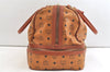 Authentic MCM Visetos Leather Vintage Boston Hand Bag Brown 2076K