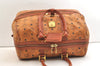 Authentic MCM Visetos Leather Vintage Boston Hand Bag Brown 2076K