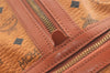 Authentic MCM Visetos Leather Vintage Boston Hand Bag Brown 2076K