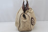 Authentic GUCCI Sukey Shoulder Tote Bag GG Canvas Leather 211944 Beige 2077J