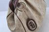Authentic GUCCI Sukey Shoulder Tote Bag GG Canvas Leather 211944 Beige 2077J