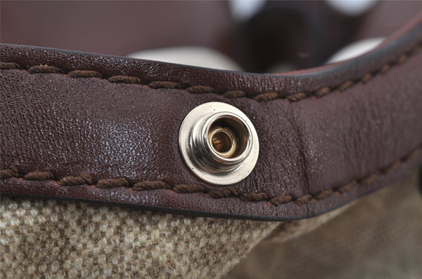 Authentic GUCCI Sukey Shoulder Tote Bag GG Canvas Leather 211944 Beige 2077J