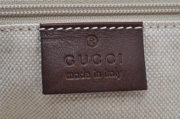 Authentic GUCCI Sukey Shoulder Tote Bag GG Canvas Leather 211944 Beige 2077J