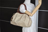 Authentic GUCCI Sukey Shoulder Tote Bag GG Canvas Leather 211944 Beige 2077J