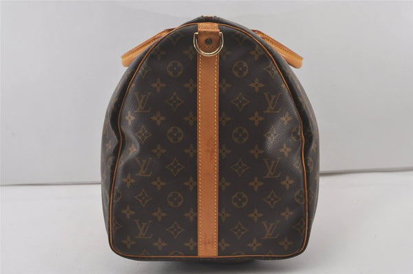 Authentic Louis Vuitton Monogram Keepall Bandouliere 55 M41414 Boston Bag 2079J