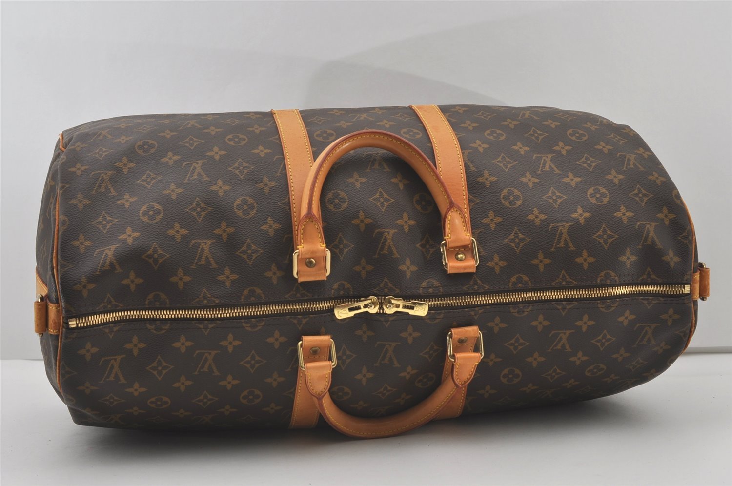 Authentic Louis Vuitton Monogram Keepall Bandouliere 55 M41414 Boston Bag 2079J