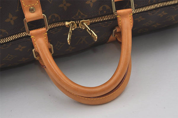 Authentic Louis Vuitton Monogram Keepall Bandouliere 55 M41414 Boston Bag 2079J