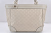 Authentic GUCCI Guccissima Mayfair Hand Tote Bag GG Leather 257061 White 2081K