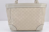 Authentic GUCCI Guccissima Mayfair Hand Tote Bag GG Leather 257061 White 2081K