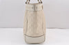 Authentic GUCCI Guccissima Mayfair Hand Tote Bag GG Leather 257061 White 2081K