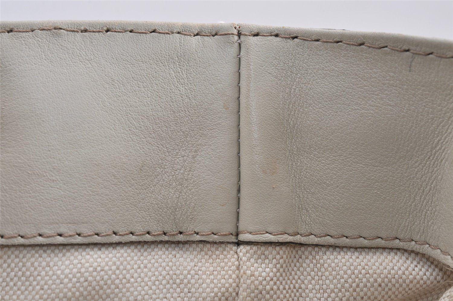 Authentic GUCCI Guccissima Mayfair Hand Tote Bag GG Leather 257061 White 2081K