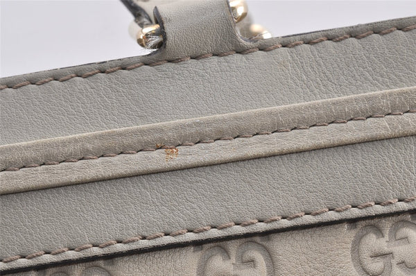 Authentic GUCCI Guccissima Mayfair Hand Tote Bag GG Leather 257061 White 2081K