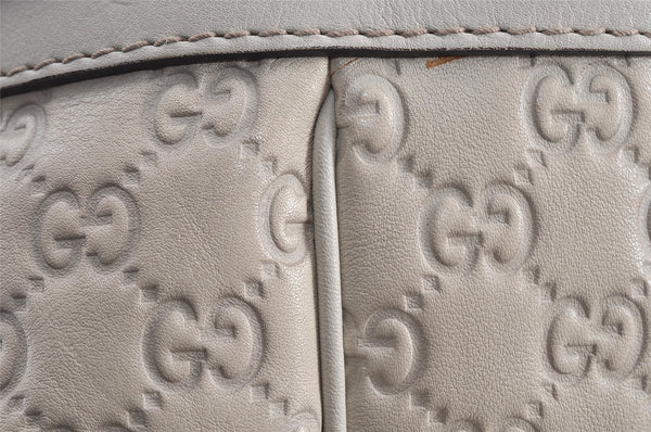Authentic GUCCI Guccissima Mayfair Hand Tote Bag GG Leather 257061 White 2081K