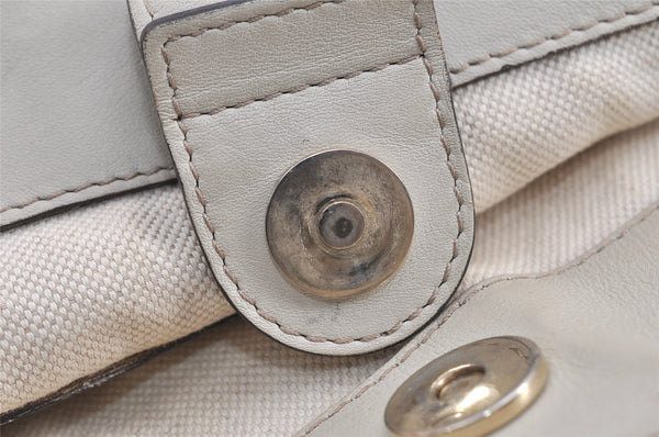 Authentic GUCCI Guccissima Mayfair Hand Tote Bag GG Leather 257061 White 2081K